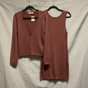 Free People Brick Red Knit Ensemble